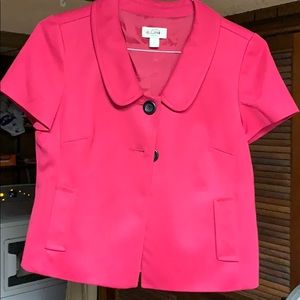 Loft hot pink cropped jacket
